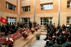 His Highness the Aga Khan making his inaugural remarks in the central courtyard of the Aga Khan School, Osh. | AKDN